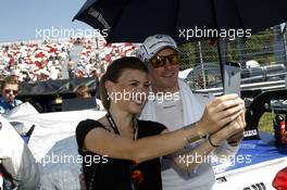 Maxime Martin (BEL) BMW Team RMG BMW M4 DTM with a fan 13.07.2014, Moscow Raceway, Moscow, Russia, Sunday.