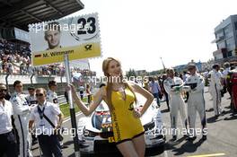 Gridgirl of Marco Wittmann (GER) BMW Team RMG BMW M4 DTM 13.07.2014, Moscow Raceway, Moscow, Russia, Sunday.