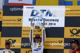 Podium, Winner Maxime Martin (BEL) BMW Team RMG BMW M4 DTM 13.07.2014, Moscow Raceway, Moscow, Russia, Sunday.