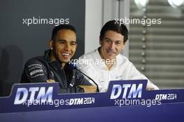 press Conference with Lewis Hamilton (UK), Formula One World Champion (2008) and WM leader 2014 and Toto Wolff (AUT) executive director of the Mercedes AMG Petronas Formula One Team, 19.10.2014, Hockenheimring, Hockenheim