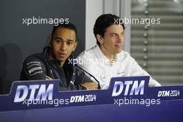 press Conference with Lewis Hamilton (UK), Formula One World Champion (2008) and WM leader 2014 and Toto Wolff (AUT) executive director of the Mercedes AMG Petronas Formula One Team, 19.10.2014, Hockenheimring, Hockenheim