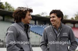 Roberto Merhi (ESP) Mercedes AMG DTM-Team HWA, Portrait and Robert Wickens (CAN) Mercedes AMG DTM-Team HWA, Portrait 14.04.2014, Test, Hockenheimring, Hockenheim, Monday.