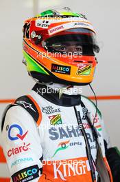 Sergio Perez (MEX) Sahara Force India F1. 14.03.2014. Formula 1 World Championship, Rd 1, Australian Grand Prix, Albert Park, Melbourne, Australia, Practice Day.