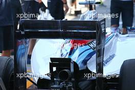 Valtteri Bottas (FIN) Williams FW36 rear wing. 14.03.2014. Formula 1 World Championship, Rd 1, Australian Grand Prix, Albert Park, Melbourne, Australia, Practice Day.