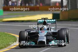 Nico Rosberg (GER) Mercedes AMG F1 W05. 14.03.2014. Formula 1 World Championship, Rd 1, Australian Grand Prix, Albert Park, Melbourne, Australia, Practice Day.