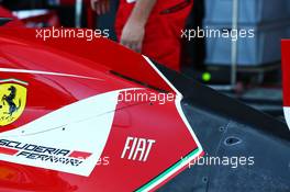 Ferrari F14-T engine cover detail. 14.03.2014. Formula 1 World Championship, Rd 1, Australian Grand Prix, Albert Park, Melbourne, Australia, Practice Day.