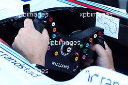 Williams FW36 steering wheel. 14.03.2014. Formula 1 World Championship, Rd 1, Australian Grand Prix, Albert Park, Melbourne, Australia, Practice Day.