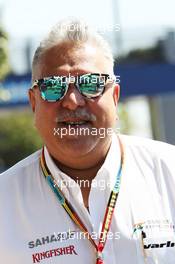 Dr. Vijay Mallya (IND) Sahara Force India F1 Team Owner. 14.03.2014. Formula 1 World Championship, Rd 1, Australian Grand Prix, Albert Park, Melbourne, Australia, Practice Day.