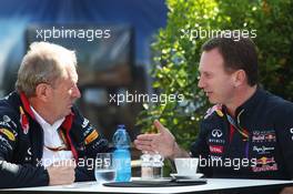 (L to R): Dr Helmut Marko (AUT) Red Bull Motorsport Consultant with Christian Horner (GBR) Red Bull Racing Team Principal. 14.03.2014. Formula 1 World Championship, Rd 1, Australian Grand Prix, Albert Park, Melbourne, Australia, Practice Day.