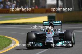Lewis Hamilton (GBR) Mercedes AMG F1 W05. 14.03.2014. Formula 1 World Championship, Rd 1, Australian Grand Prix, Albert Park, Melbourne, Australia, Practice Day.