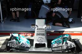 Mercedes AMG F1 W05 front wing. 14.03.2014. Formula 1 World Championship, Rd 1, Australian Grand Prix, Albert Park, Melbourne, Australia, Practice Day.