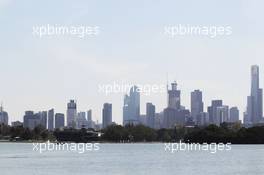 Melbourne skyline. 14.03.2014. Formula 1 World Championship, Rd 1, Australian Grand Prix, Albert Park, Melbourne, Australia, Practice Day.