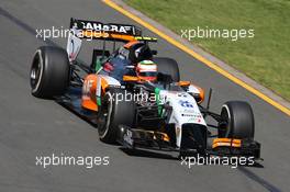 Sergio Perez (MEX), Sahara Force India  14.03.2014. Formula 1 World Championship, Rd 1, Australian Grand Prix, Albert Park, Melbourne, Australia, Practice Day.