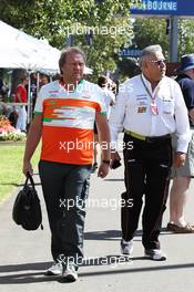 (L to R): Robert Fernley (GBR) Sahara Force India F1 Team Deputy Team Principal with Dr. Vijay Mallya (IND) Sahara Force India F1 Team Owner. 14.03.2014. Formula 1 World Championship, Rd 1, Australian Grand Prix, Albert Park, Melbourne, Australia, Practice Day.
