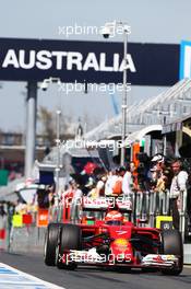 Kimi Raikkonen (FIN) Ferrari F14-T. 14.03.2014. Formula 1 World Championship, Rd 1, Australian Grand Prix, Albert Park, Melbourne, Australia, Practice Day.