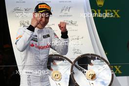 3rd place Kevin Magnussen (DEN) McLaren. 16.03.2014. Formula 1 World Championship, Rd 1, Australian Grand Prix, Albert Park, Melbourne, Australia, Race Day.