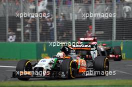 Sergio Perez (MEX) Sahara Force India F1 VJM07. 16.03.2014. Formula 1 World Championship, Rd 1, Australian Grand Prix, Albert Park, Melbourne, Australia, Race Day.