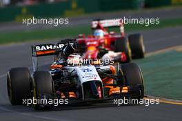 Nico Hulkenberg (GER) Sahara Force India F1 VJM07. 16.03.2014. Formula 1 World Championship, Rd 1, Australian Grand Prix, Albert Park, Melbourne, Australia, Race Day.