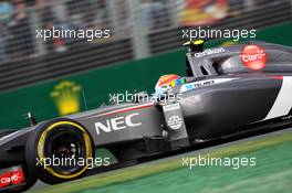 Esteban Gutierrez (MEX) Sauber C33. 16.03.2014. Formula 1 World Championship, Rd 1, Australian Grand Prix, Albert Park, Melbourne, Australia, Race Day.