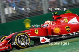 Kimi Raikkonen (FIN) Ferrari F14-T. 16.03.2014. Formula 1 World Championship, Rd 1, Australian Grand Prix, Albert Park, Melbourne, Australia, Race Day.