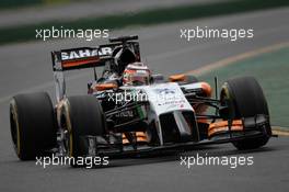 Nico Hulkenberg (GER) Sahara Force India F1 VJM07. 15.03.2014. Formula 1 World Championship, Rd 1, Australian Grand Prix, Albert Park, Melbourne, Australia, Qualifying Day.