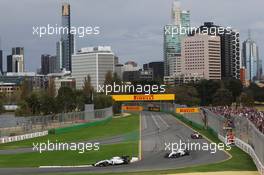 Felipe Massa (BRA) Williams FW36 leads team mate Valtteri Bottas (FIN) Williams FW36. 15.03.2014. Formula 1 World Championship, Rd 1, Australian Grand Prix, Albert Park, Melbourne, Australia, Qualifying Day.