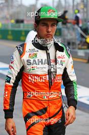 Sergio Perez (MEX) Sahara Force India F1. 15.03.2014. Formula 1 World Championship, Rd 1, Australian Grand Prix, Albert Park, Melbourne, Australia, Qualifying Day.