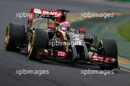 Romain Grosjean (FRA), Lotus F1 Team  15.03.2014. Formula 1 World Championship, Rd 1, Australian Grand Prix, Albert Park, Melbourne, Australia, Qualifying Day.