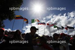 Fans and flags. 16.03.2014. Formula 1 World Championship, Rd 1, Australian Grand Prix, Albert Park, Melbourne, Australia, Race Day.