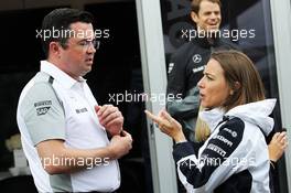 (L to R): Eric Boullier (FRA) McLaren Racing Director with Claire Williams (GBR) Williams Deputy Team Principal. 16.03.2014. Formula 1 World Championship, Rd 1, Australian Grand Prix, Albert Park, Melbourne, Australia, Race Day.