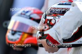 Helmets of Max Chilton (GBR), Marussia F1 Team and Jules Bianchi (FRA), Marussia F1 Team   16.03.2014. Formula 1 World Championship, Rd 1, Australian Grand Prix, Albert Park, Melbourne, Australia, Race Day.