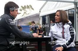 Toto Wolff (GER) Mercedes AMG F1 Shareholder and Executive Director and Claire Williams (GBR) Williams Deputy Team Principal 16.03.2014. Formula 1 World Championship, Rd 1, Australian Grand Prix, Albert Park, Melbourne, Australia, Race Day.