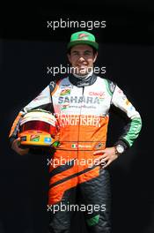 Sergio Perez (MEX) Sahara Force India F1. 13.03.2014. Formula 1 World Championship, Rd 1, Australian Grand Prix, Albert Park, Melbourne, Australia, Preparation Day.