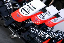 Marussia F1 Team front wings 13.03.2014. Formula 1 World Championship, Rd 1, Australian Grand Prix, Albert Park, Melbourne, Australia, Preparation Day.