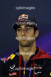 Daniel Ricciardo (AUS) Red Bull Racing in the FIA Press Conference. 13.03.2014. Formula 1 World Championship, Rd 1, Australian Grand Prix, Albert Park, Melbourne, Australia, Preparation Day.