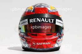 The helmet of Robin Frijns (NLD) Caterham Test and Reserve Driver. 13.03.2014. Formula 1 World Championship, Rd 1, Australian Grand Prix, Albert Park, Melbourne, Australia, Preparation Day.