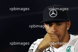 Lewis Hamilton (GBR) Mercedes AMG F1 in the FIA Press Conference. 13.03.2014. Formula 1 World Championship, Rd 1, Australian Grand Prix, Albert Park, Melbourne, Australia, Preparation Day.