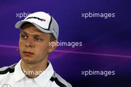 Kevin Magnussen (DEN) McLaren in the FIA Press Conference. 13.03.2014. Formula 1 World Championship, Rd 1, Australian Grand Prix, Albert Park, Melbourne, Australia, Preparation Day.