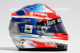 The helmet of Romain Grosjean (FRA) Lotus F1 Team. 13.03.2014. Formula 1 World Championship, Rd 1, Australian Grand Prix, Albert Park, Melbourne, Australia, Preparation Day.