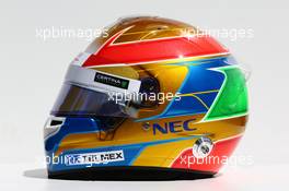 The helmet of Esteban Gutierrez (MEX) Sauber. 13.03.2014. Formula 1 World Championship, Rd 1, Australian Grand Prix, Albert Park, Melbourne, Australia, Preparation Day.