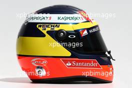 The helmet of Pedro De La Rosa (ESP) Ferrari Development Driver. 13.03.2014. Formula 1 World Championship, Rd 1, Australian Grand Prix, Albert Park, Melbourne, Australia, Preparation Day.