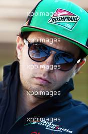 Sergio Perez (MEX) Sahara Force India F1. 13.03.2014. Formula 1 World Championship, Rd 1, Australian Grand Prix, Albert Park, Melbourne, Australia, Preparation Day.