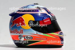 The helmet of Daniel Ricciardo (AUS) Red Bull Racing. 13.03.2014. Formula 1 World Championship, Rd 1, Australian Grand Prix, Albert Park, Melbourne, Australia, Preparation Day.