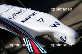 Williams F1 Team front wing 12.03.2014. Formula 1 World Championship, Rd 1, Australian Grand Prix, Albert Park, Melbourne, Australia, Preparation Day.