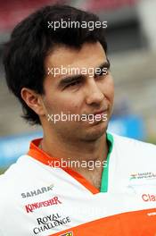 Sergio Perez (MEX) Sahara Force India F1. 11.03.2014. Formula 1 World Championship, Rd 1, Australian Grand Prix, Albert Park, Melbourne, Australia, Preparation Day.