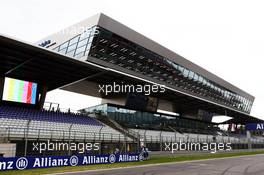 The Media Centre above the grandstand on the start / finish straight. 20.06.2014. Formula 1 World Championship, Rd 8, Austrian Grand Prix, Spielberg, Austria, Practice Day.