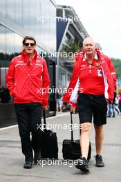 (L to R): Graeme Lowdon (GBR) Marussia F1 Team Chief Executive Officer with John Booth (GBR) Marussia F1 Team Team Principal. 20.06.2014. Formula 1 World Championship, Rd 8, Austrian Grand Prix, Spielberg, Austria, Practice Day.
