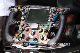 Sauber C33 steering wheel. 20.06.2014. Formula 1 World Championship, Rd 8, Austrian Grand Prix, Spielberg, Austria, Practice Day.