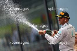 2nd place Lewis Hamilton (GBR) Mercedes AMG F1 W05. 22.06.2014. Formula 1 World Championship, Rd 8, Austrian Grand Prix, Spielberg, Austria, Race Day.