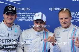 Nico Rosberg (GER), Mercedes AMG F1 Team, Felipe Massa (BRA), Williams F1 Team and Valtteri Bottas (FIN), Williams F1 Team  21.06.2014. Formula 1 World Championship, Rd 8, Austrian Grand Prix, Spielberg, Austria, Qualifying Day.